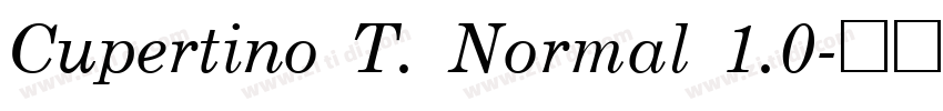 Cupertino T. Normal 1.0字体转换